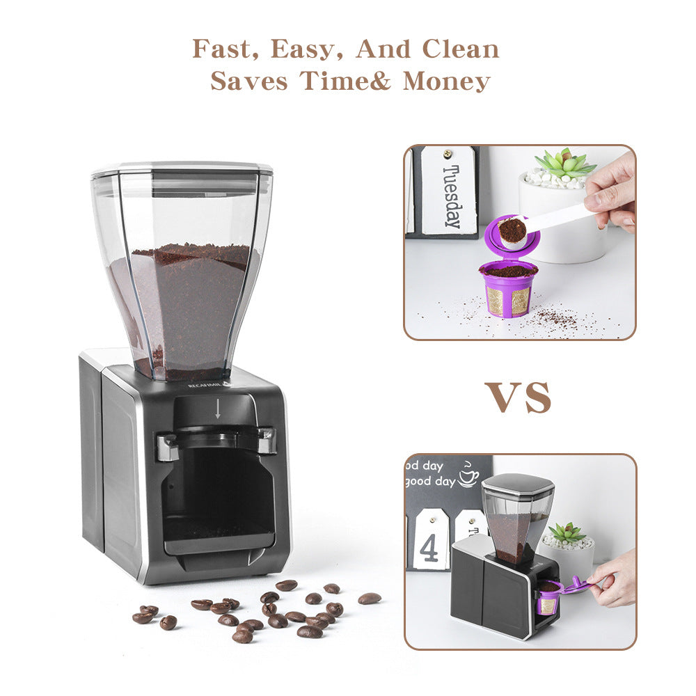 K Cup Powder Filler Powder Storage Tank Semi-automatic Coffee Powder Filling Machine Powder Filling Spoon Measuring Spoon All-in-one Machine