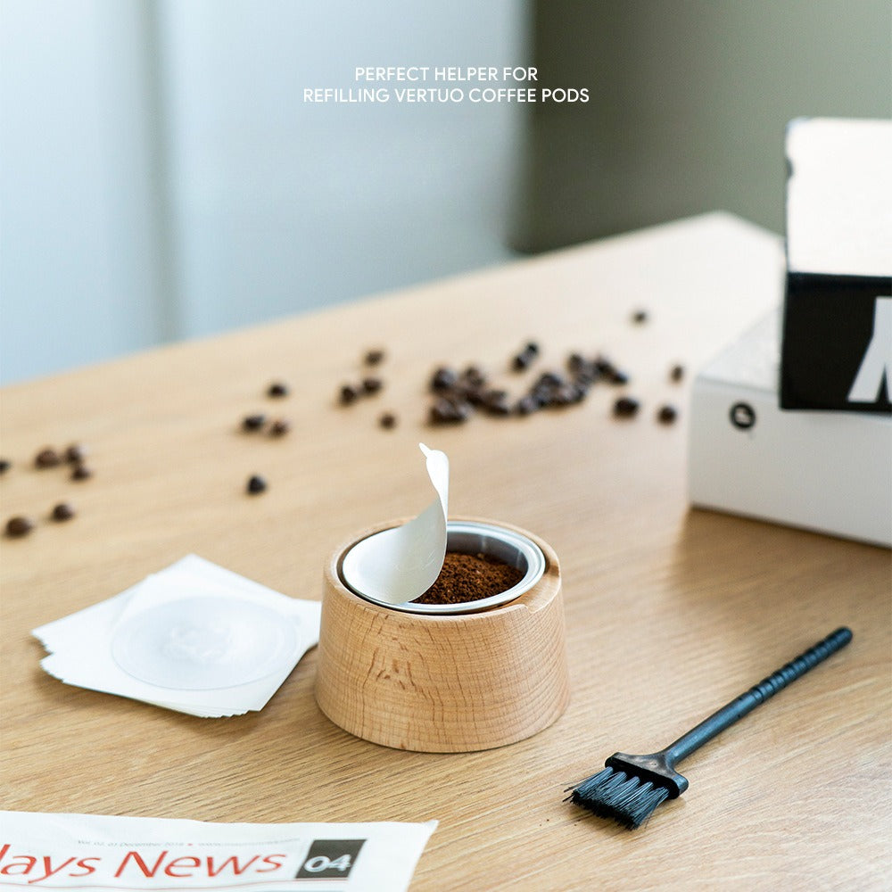 Big Nestle Reusable Vertuo Capsule Body 100Pcs Aluminum Foil Sealed Lid with Beech Powder Filler