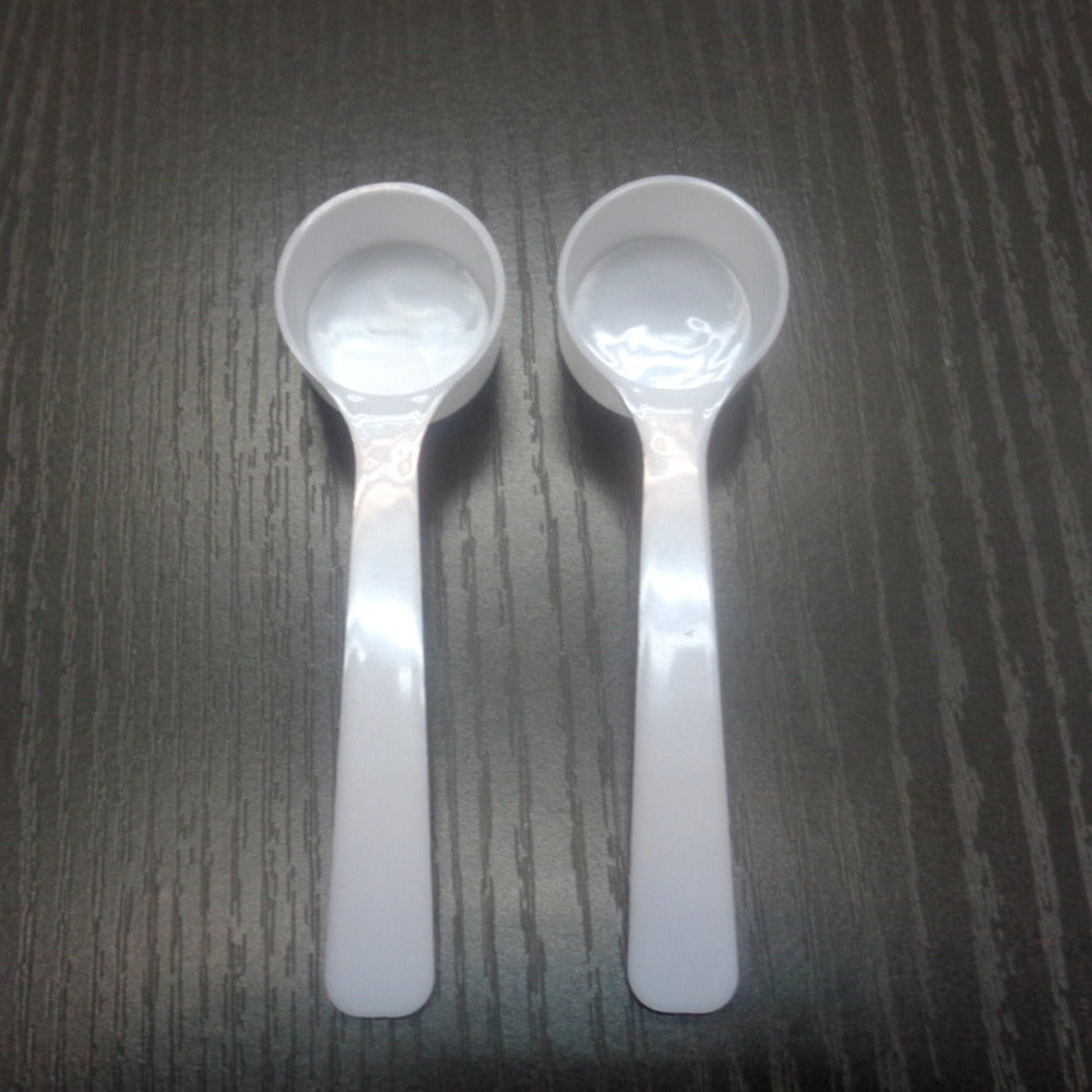 8Ml Milk Powder Spoon Plastic Spoon Coffee Spoon Tableware Flat Bottom Small White Spoon Household Meal Spoon White
