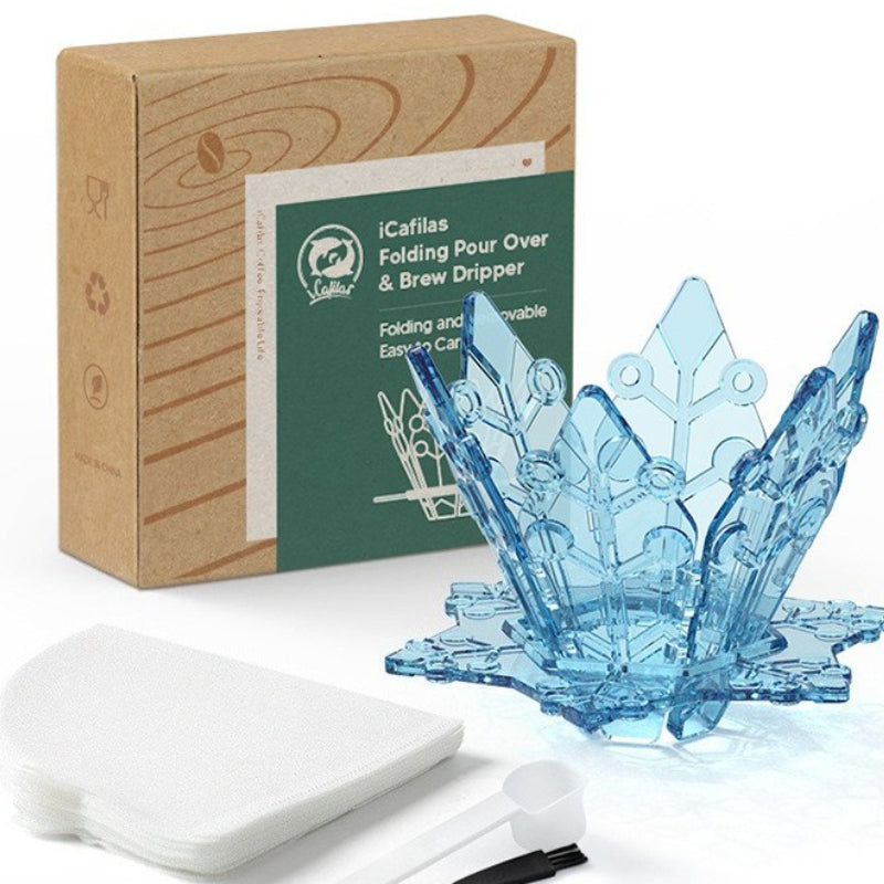 Customized Portable Sharing Pot, Coffee Utensils, Food Grade PP Coffee Filter Cup, Hand Brewed Coffee Cup, Snowflake Filter Cup