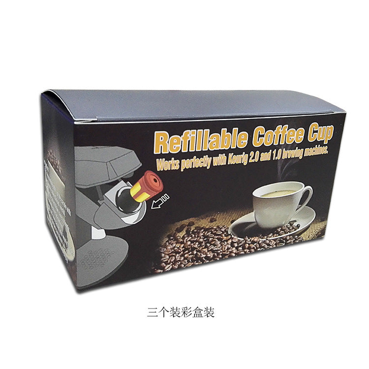 Repeatable cycle k cup coffee capsule plastic filter coffee shell stainless steel funnel mesh cup