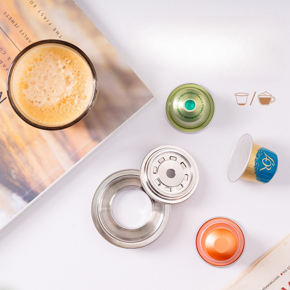 Compatible with VERTUO NEXT, POP Adapters Reusable Conversion Filter G Cup To Small Capsule