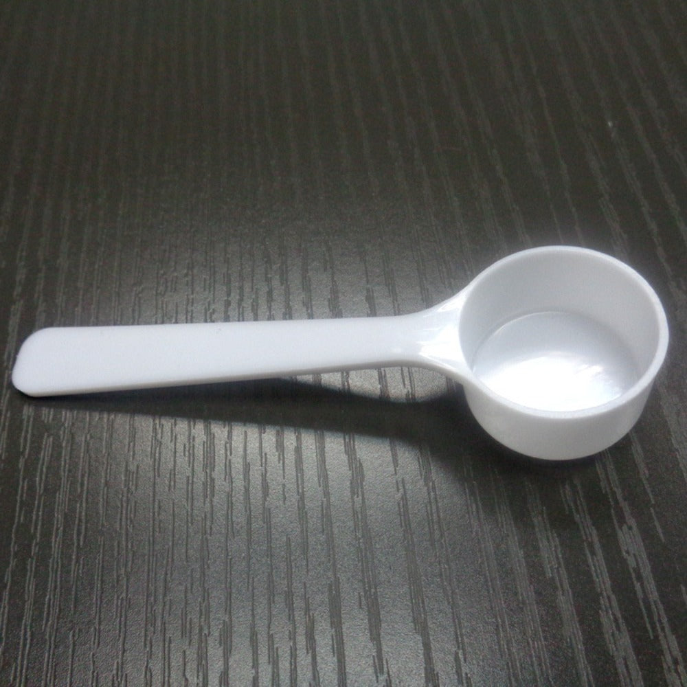 8Ml Milk Powder Spoon Plastic Spoon Coffee Spoon Tableware Flat Bottom Small White Spoon Household Meal Spoon White