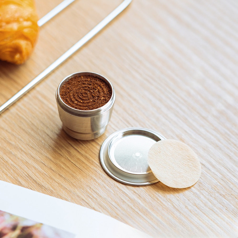 Filter Paper Coffee Powder Cover Dustproof and Easy To Clean Stainless Steel Coffee Filter Cup Nestle Capsule Filter Paper