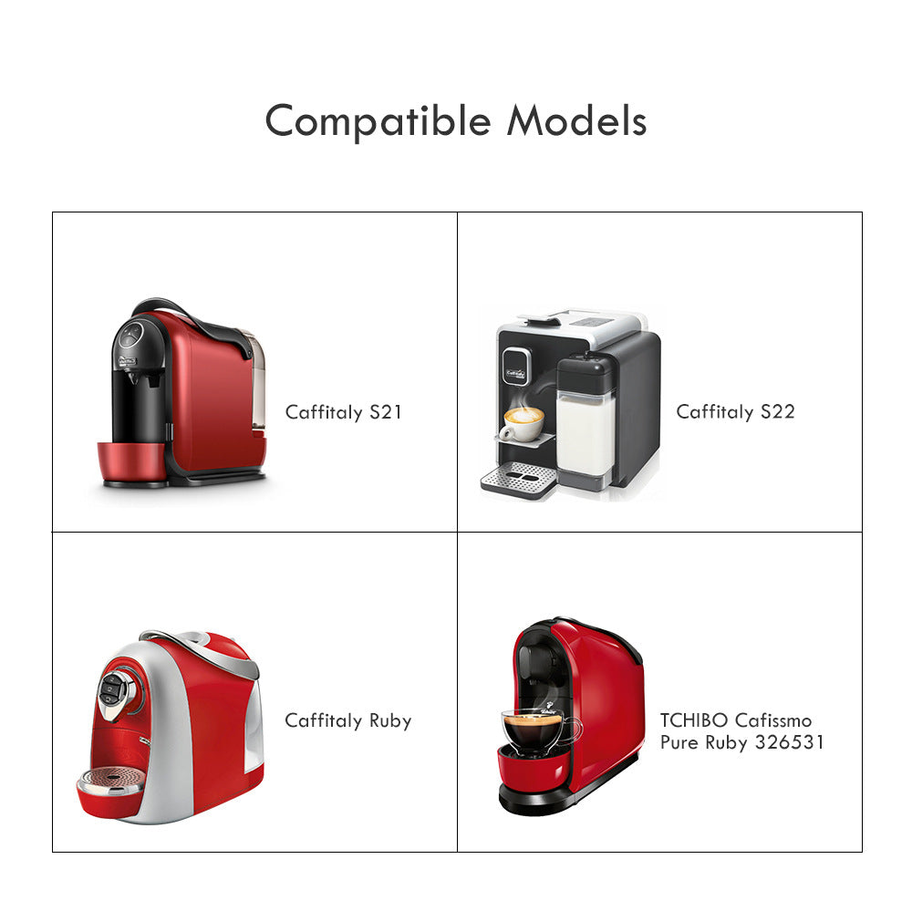 Stainless Steel Reusable Coffee Capsule Shell for Cafissmio Coffee Machine with HLB18 Stainless Steel Spoon