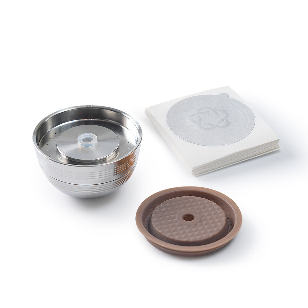 Compatible with Vertuo Next Reusable Filled Coffee Filter 80/150/230ml Coffee Capsule Shell