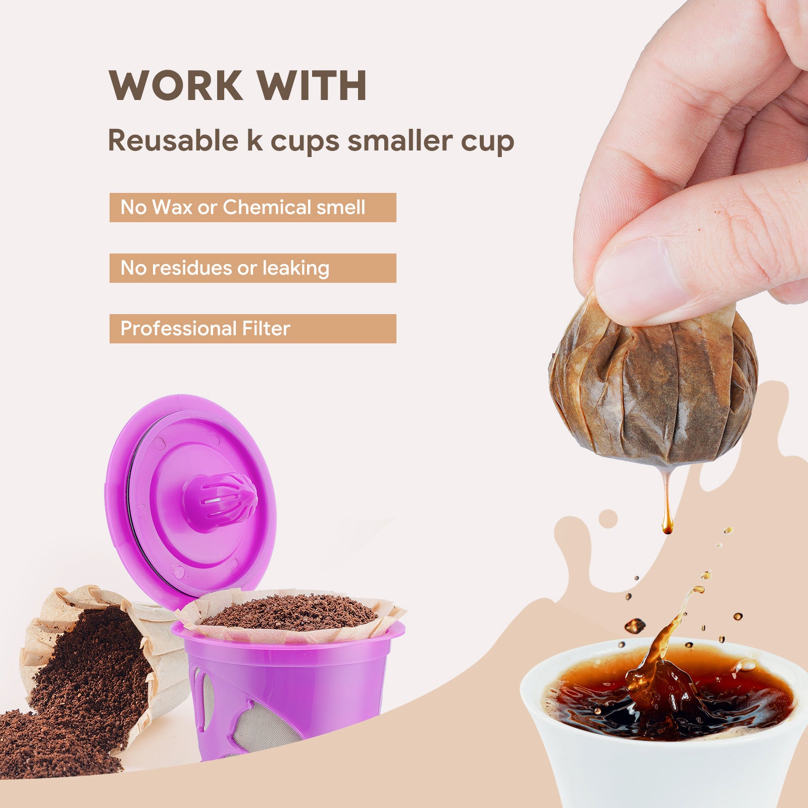Manufacturer Customized Log Color Disposable Coffee Filter Paper K Cup Coffee Powder Extraction Coffee Tastes Good