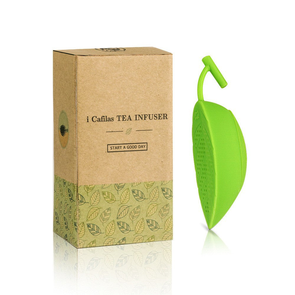 Food Grade Silicone Tea Brewer Tea Filter Creative Green Leaf Tea Filter High Temperature Resistant Tea Set Accessories