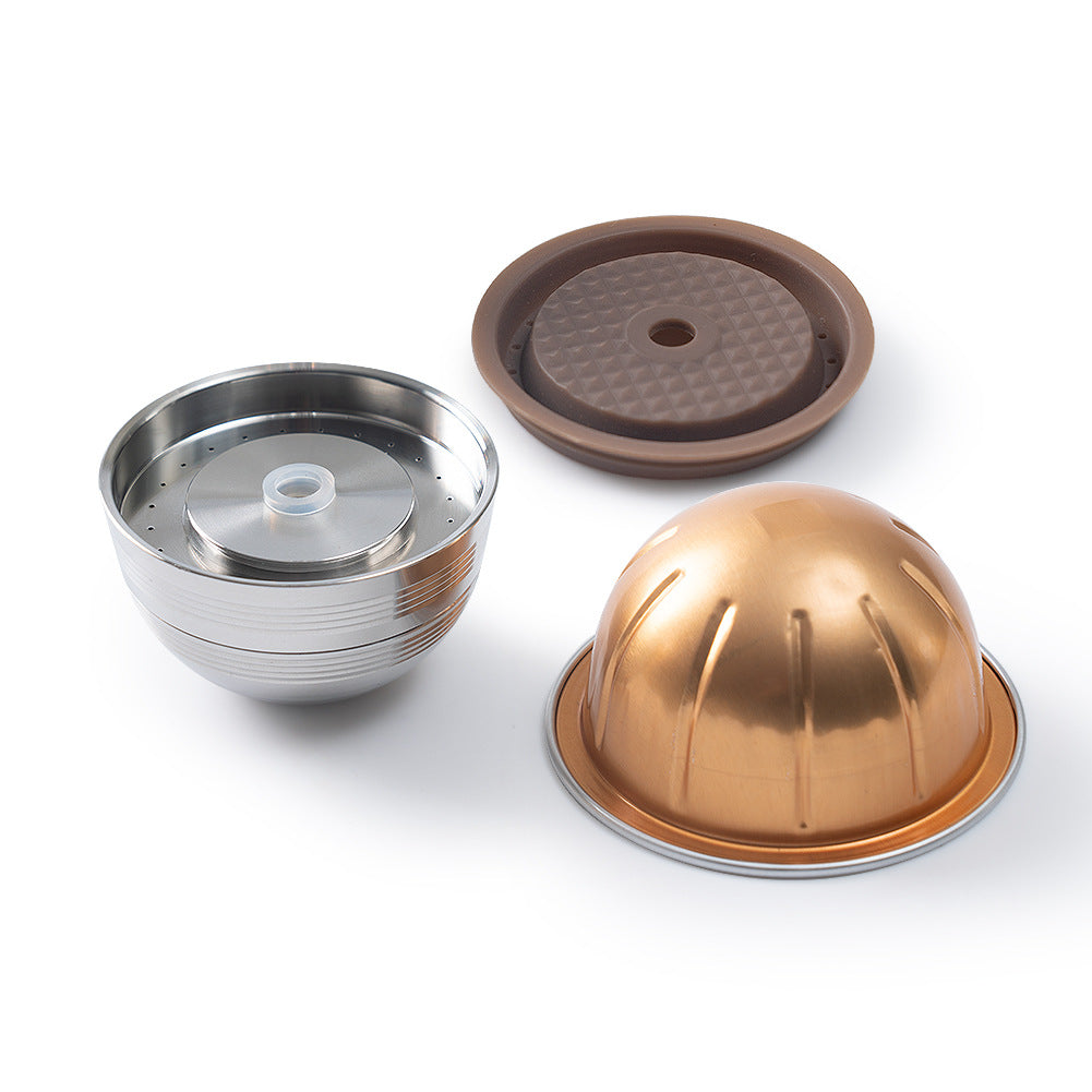 Compatible with Vertuo Next Reusable Filled Coffee Filter 80/150/230ml Coffee Capsule Shell