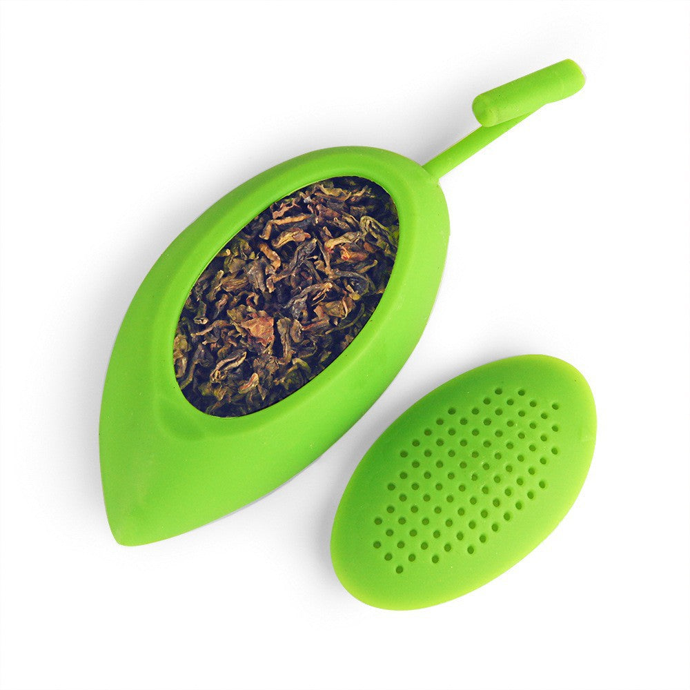 Food Grade Silicone Tea Brewer Tea Filter Creative Green Leaf Tea Filter High Temperature Resistant Tea Set Accessories