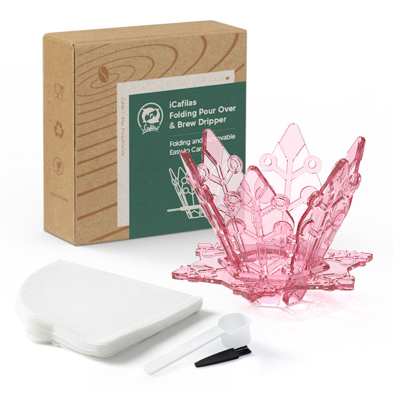 Customized Portable Sharing Pot, Coffee Utensils, Food Grade PP Coffee Filter Cup, Hand Brewed Coffee Cup, Snowflake Filter Cup