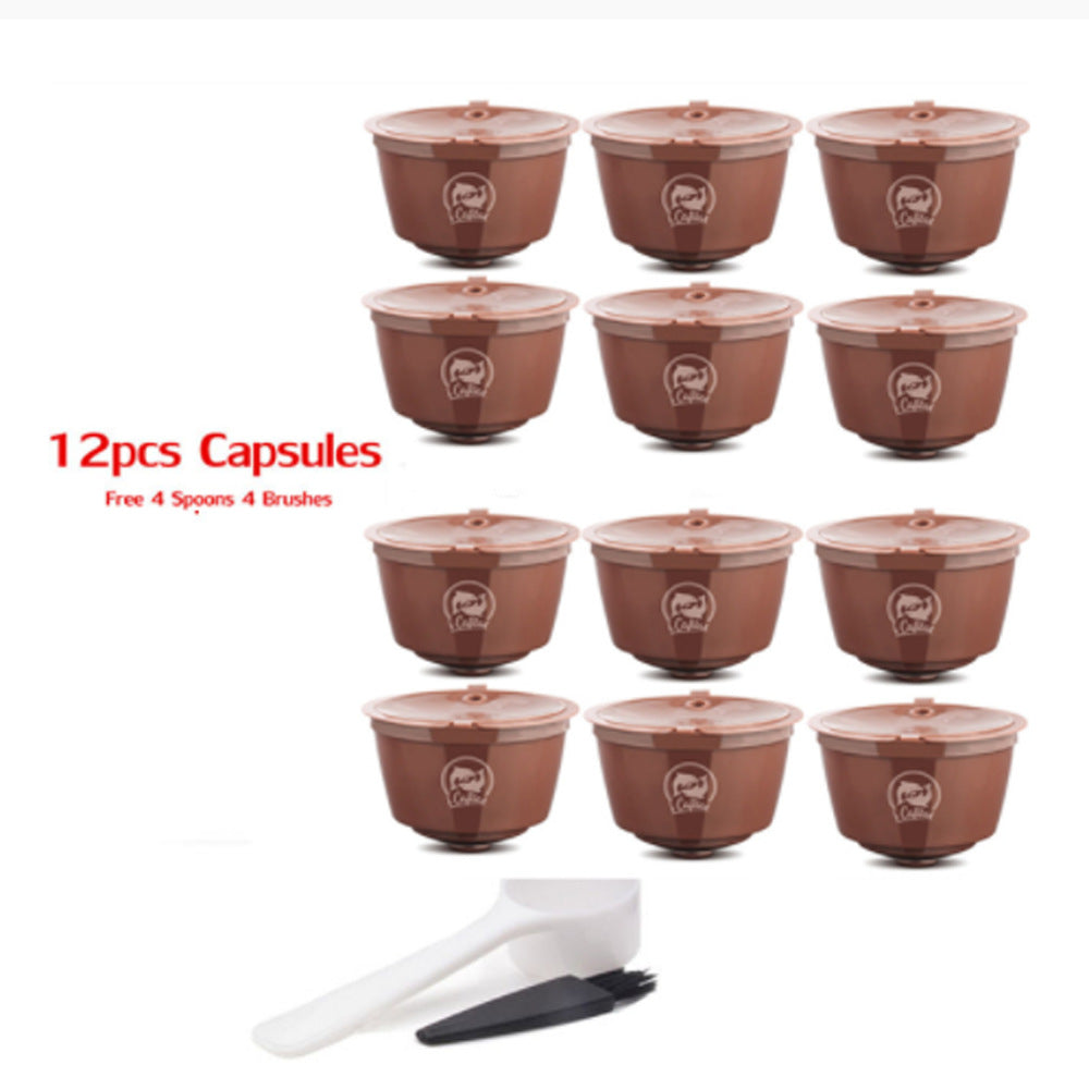 Duoqus Milk Foam Stainless Steel Coffee Capsules Duoqus Dolce Gusto Repeated Filling Capsule Shell