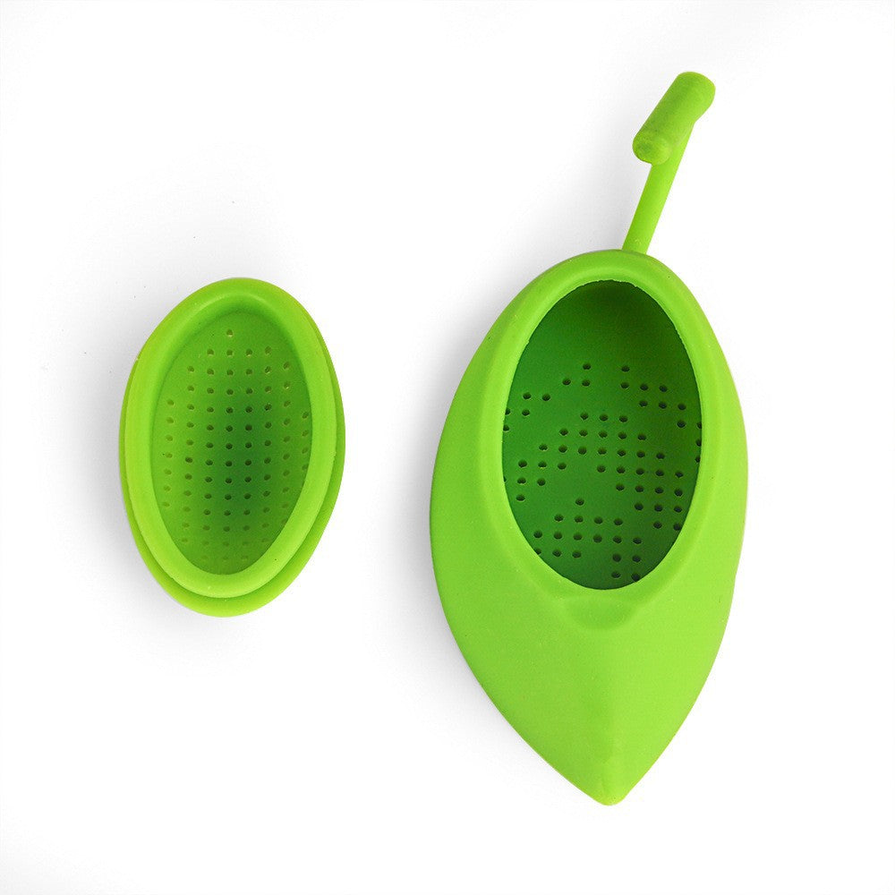 Food Grade Silicone Tea Brewer Tea Filter Creative Green Leaf Tea Filter High Temperature Resistant Tea Set Accessories