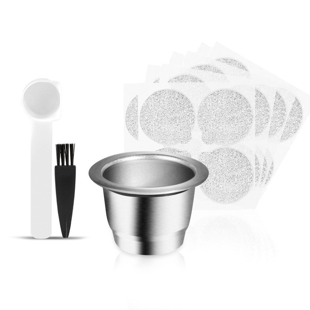 Aluminum Foil Cover Set Stainless Steel Coffee Capsule Cup Nestle Capsule Multiple Times Filled Coffee Filter