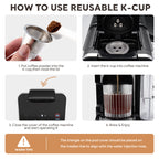 Recyclable Ninja coffee machine Stainless steel 3-hole K-cup coffee capsule cup with filter paper cup