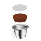 Aluminum Foil Cover Set Stainless Steel Coffee Capsule Cup Nestle Capsule Multiple Times Filled Coffee Filter