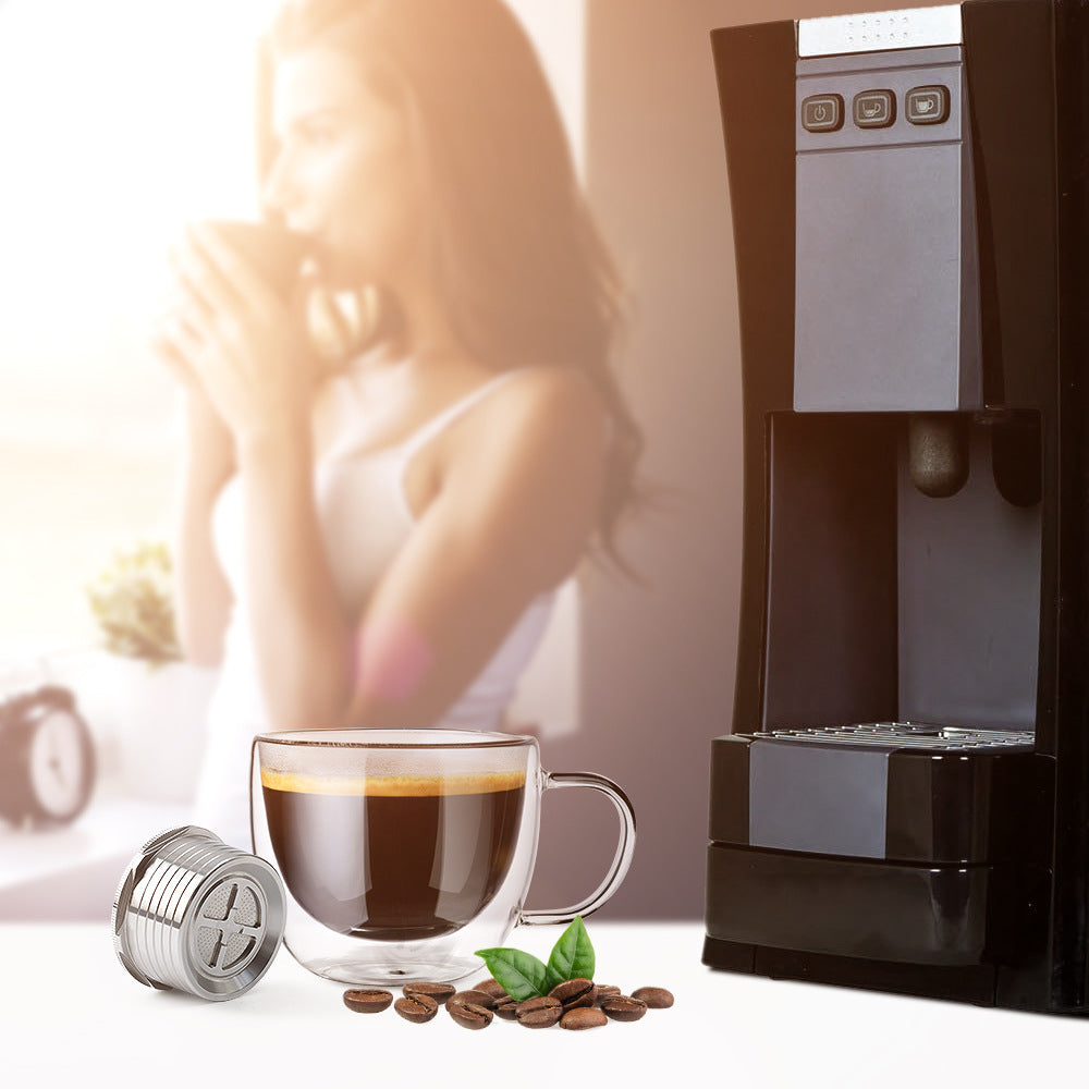 Essse Espresso Coffee Machine Reusable Stainless Steel Capsule Case Filled Coffee Cup Set
