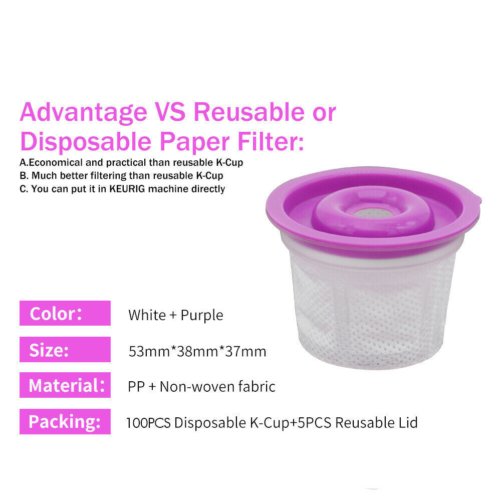 Keurig 2.0 coffee machine filter K cup lid Non-woven disposable K cup coffee filter