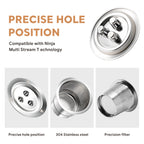 Recyclable Ninja coffee machine Stainless steel 3-hole K-cup coffee capsule cup with filter paper cup