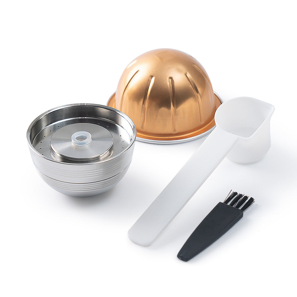 Compatible with Vertuo Next Reusable Filled Coffee Filter 80/150/230ml Coffee Capsule Shell