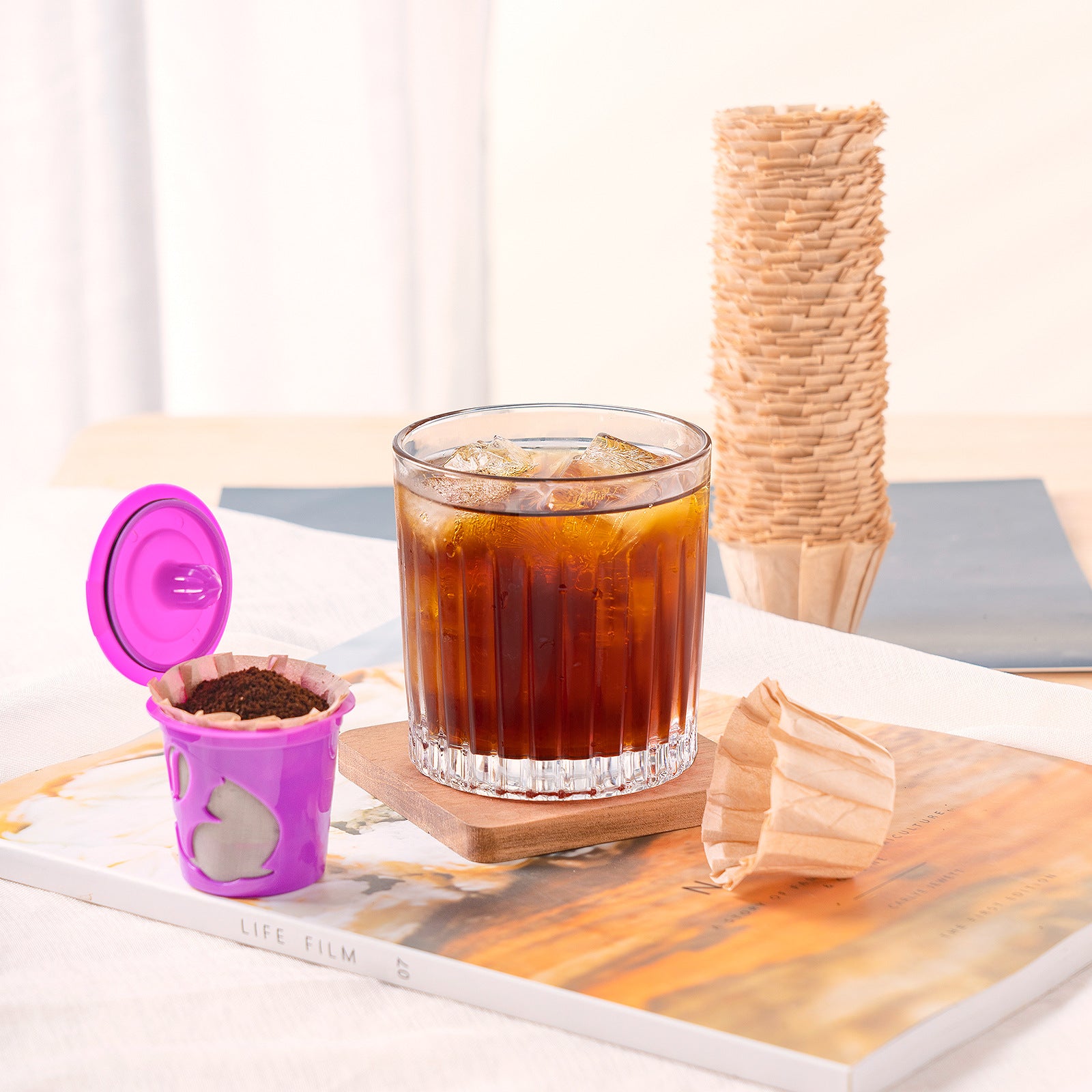 Manufacturer Customized Log Color Disposable Coffee Filter Paper K Cup Coffee Powder Extraction Coffee Tastes Good