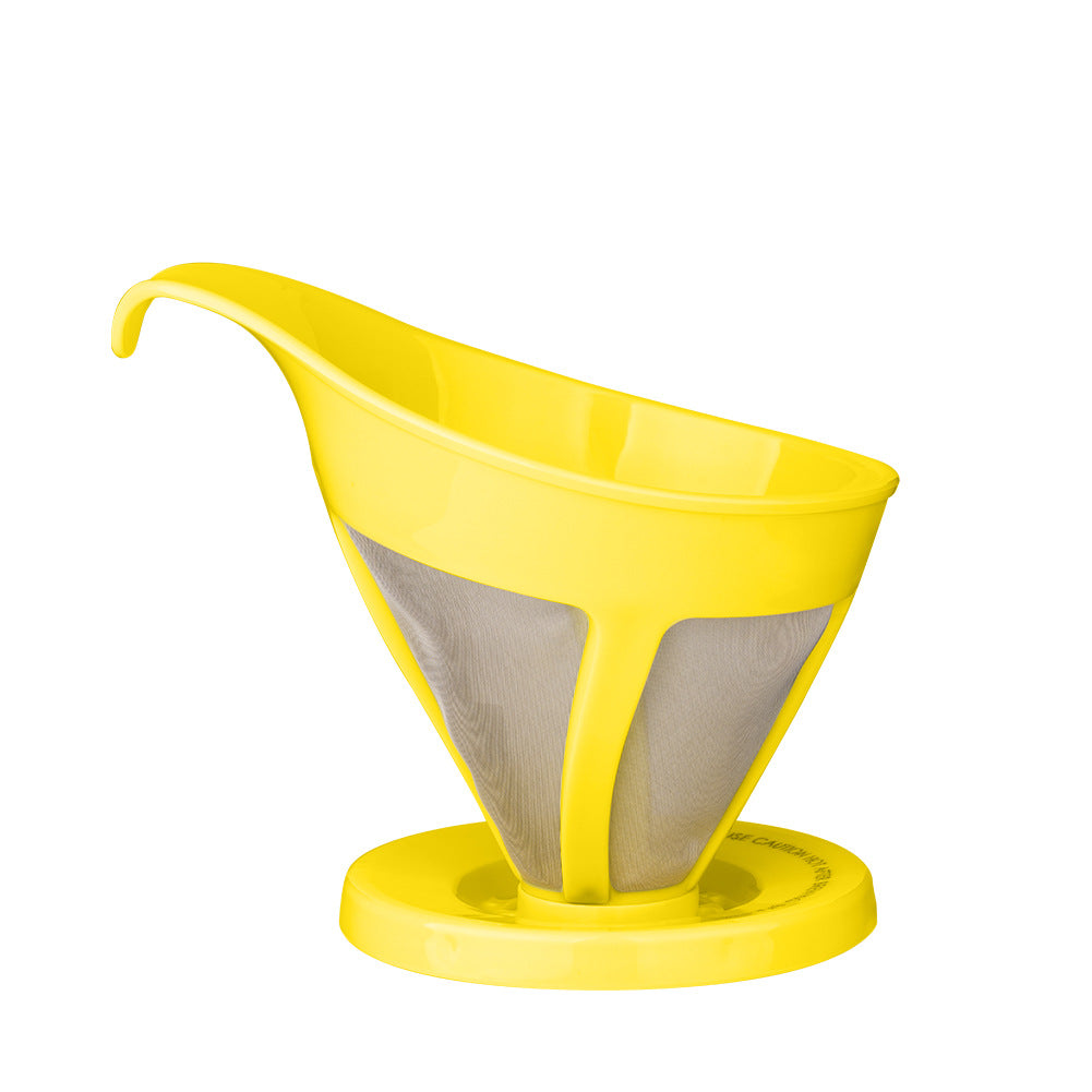 Household Stainless Steel Filter Drip Coffee Pot Filter Cup Tea Coffee Filter Pour Pot Filter Cup