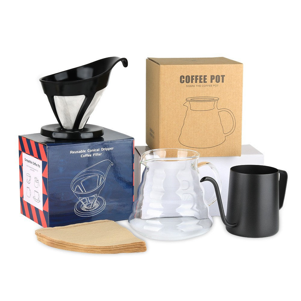Hand Brewing Coffee Pot Set Coffee Filter Cup Slim Mouth Filter Pot Hand Brewing Cup Sharing Pot Holiday Gift