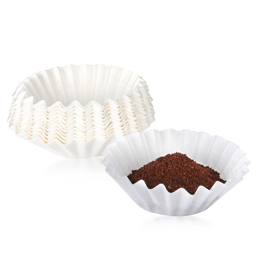 DM03 Filter Basket, Hand-brewed Coffee Filter Paper, Cake-type Wave Filter Paper Cup, Drip Filter Paper 100 Pieces