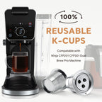 Recyclable Ninja coffee machine Stainless steel 3-hole K-cup coffee capsule cup with filter paper cup