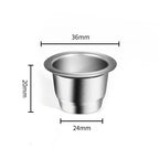 Aluminum Foil Cover Set Stainless Steel Coffee Capsule Cup Nestle Capsule Multiple Times Filled Coffee Filter