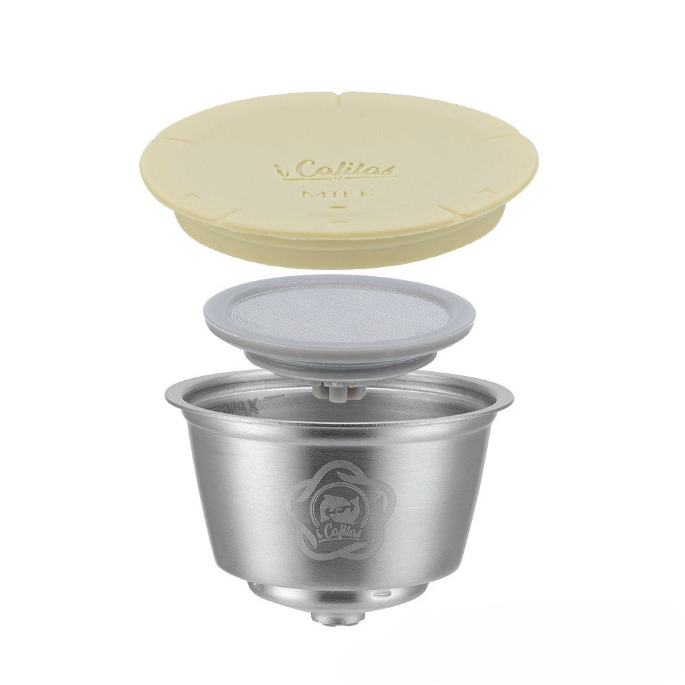 Dolce Gusto Stainless Steel Reusable Filled Milk Foam Coffee Capsules Cup Milk Powder Shell Milk Foam Capsules