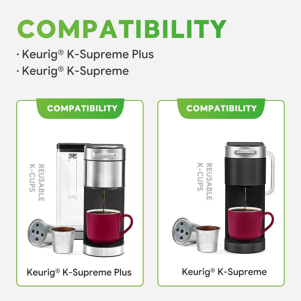 Keurig K-Supreme Plus Coffee Maker Reusable Stainless Steel Filter Cup 5-hole K Cup